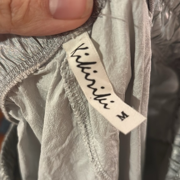 Iridescent Silver Track Pants - Picture 5 of 5